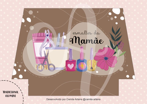 Recorte Tradicional ou Mini - Esmaltes Marrom 01