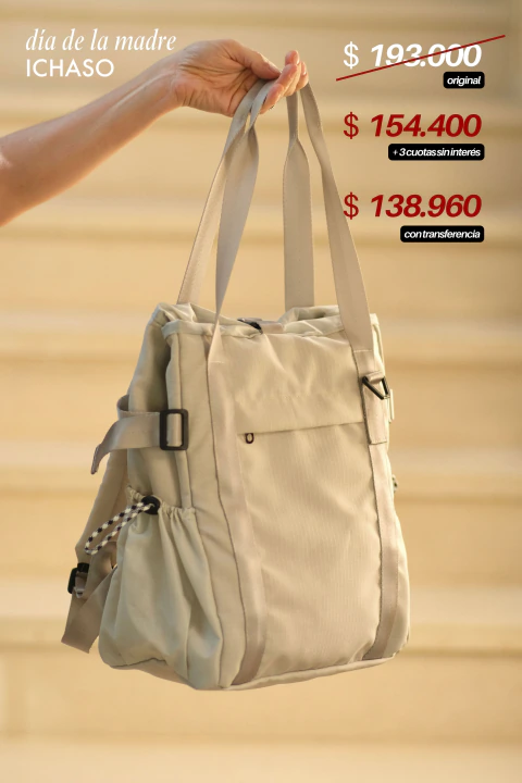 Moch¥ 4 en 1 Clarita ::Mochila • Tote • Bolso • Carry On::