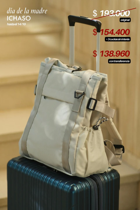 Moch¥ 4 en 1 Clarita ::Mochila • Tote • Bolso • Carry On::