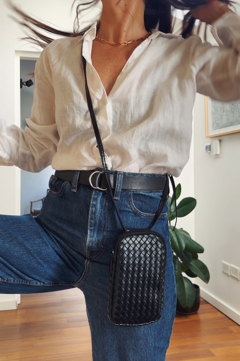 Pocket Bag NEGRA trenzada