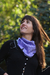 Pañuelo Pixel Flores Violeta y Negro - comprar online
