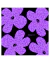 Imagen de Pañuelo Pixel Flores Violeta y Negro