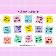 Adesivo Mini Post its motivacionais
