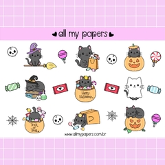 Adesivo Gatinho Halloween