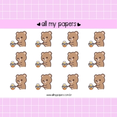 Adesivo Teddy, o urso cozinhando