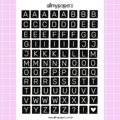 Adesivo Alfabeto Scrabble (cartela maior - 16x12cm) - All my Papers
