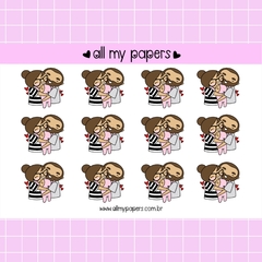 Adesivo Isabela Família (bebe roupa rosa) - All my Papers