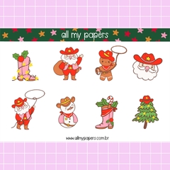 Adesivo Papai Noel Cowboy