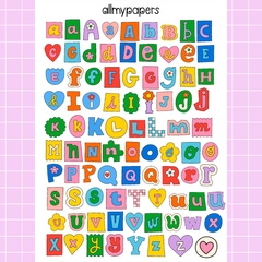 Adesivo Good Vibes Alfabeto (cartela maior - 16x12cm) - comprar online