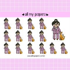 Adesivo Isabela Pijama e Cachorro - All my Papers