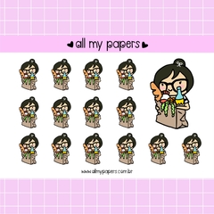 Adesivo Isabela Sacola de Mercado - All my Papers