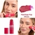 Modelo aplicando blush em stick da Ruby Kisses na cor Melon Pop