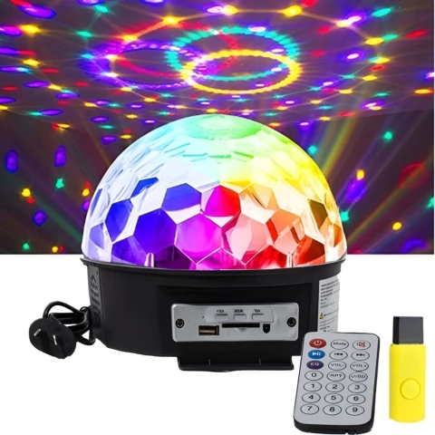 MEDIA ESFERA LED CON PARLANTE INALAMBRICO