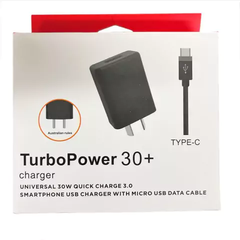 CARGADOR TURBO MOTOROLA 30+ TIPO C