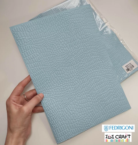 Celeste "Paris" 10 papeles texturados, Fedrigoni, tamaño A4, de 180 gramos.