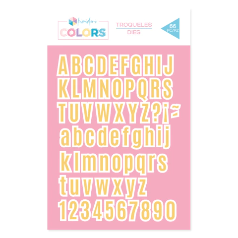 Troquel Kimidori Colors Alfabeto pequeño mayúsculas y minúsculas y números