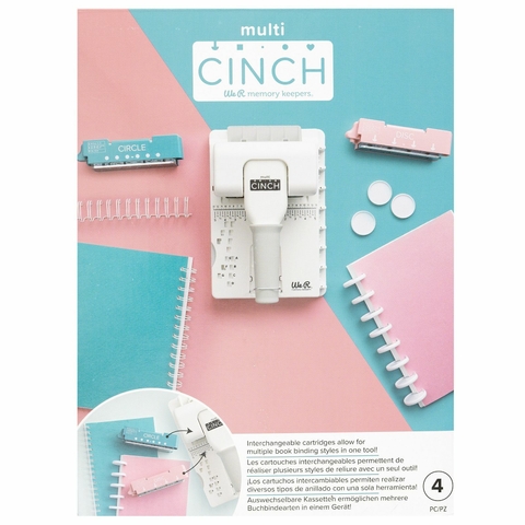 Anilladora Multi Cinch We R Memory Keepers incluye dos cartuchos De perforación redonda, para utilizar con cualquier anillo paso dos en uno de 16 mm - De perforación para sistema de discos