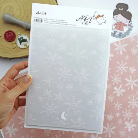 Carpeta de emboss Copos ARIDAD, tamaño 15x20cm Alua Cid