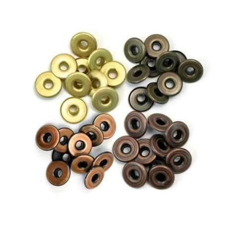 EYELETS ANCHOS COLORES METALICOS WE R MEMORY KEEPERS (40 PCS)