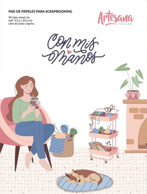 PAD DE PAPELES 6X8" 34 HOJAS CON MIS MANOS