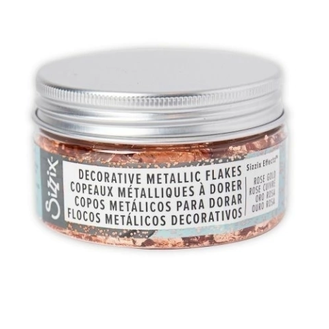 Sizzix Effectz Decorative Metallic Flakes 100ml Rose Gold