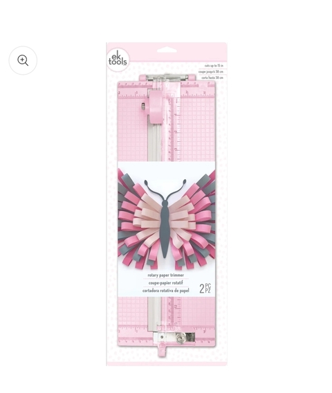 Guillotina rotativa 30cm, con brazo extensible. EK Tools Rotary Paper Trimmer Pink + Cuchilla de repuesto