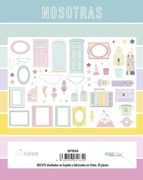 Diecuts NOSOTRAS - 55 formas precortadas de papel