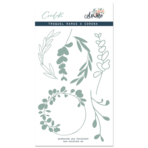 Troquel Ramas y Corona AMORE