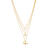 Colar Metal Caveira com 3 pingentes CO1168