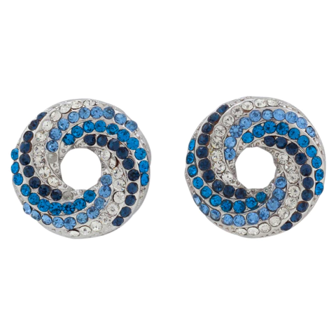 Brinco Donut Redondo Strass Colorido Semijoia Akasaki BC2046 - comprar online