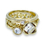 Anel Strass Triplo (3 unidades) AN3567 - comprar online