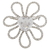 Broche Flor Zircônia Cravejada Coração Akasaki BRG26480