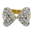 Anel Lacinho Strass Dourado AN2819 - Lieka Bijoux