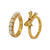 Anel Strass e Pérola AN1089 (2 pçs) - Dourado - 14