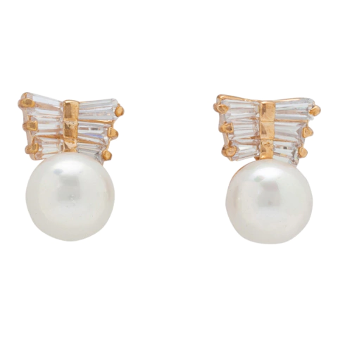 Brinco Dourado Pérola BC1886