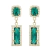 Brinco Strass Retângulo BC3471 - Lieka Bijoux