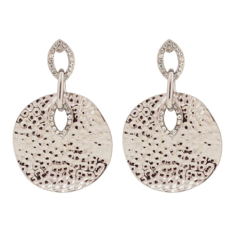 Brinco Metal com Strass BC1742