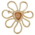 Broche Flor Zircônia Cravejada Coração Akasaki BRG26480
