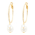 Brinco Strass e Pérola BC3671 - Lieka Bijoux