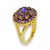 Anel Zircônia Redondo Dourado AN2329 - comprar online