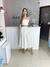 Conjunto saia midi tricoline - branco na internet