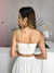 Conjunto saia midi tricoline - branco - loja online