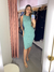 Vestido zigzag v tricot modal - verde água - comprar online