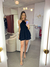 Vestido curto flor - preto