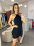Vestido curto flor - preto - comprar online