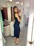 Vestido um ombro canelado anaruga - LALA STORE
