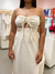 Vestido laço linho longo - branco - comprar online