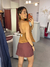 Short saia marrant com cinto - marrom na internet
