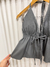 Cropped bata amarração crepe de seda - LALA STORE