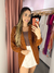 Cardigã tricot pipoca longo - comprar online